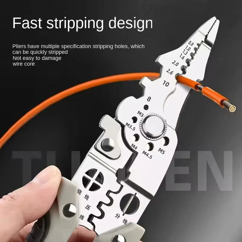 Multi Functional Electrician Pliers For Wire Splitting And Stripping Specialized For Electricians