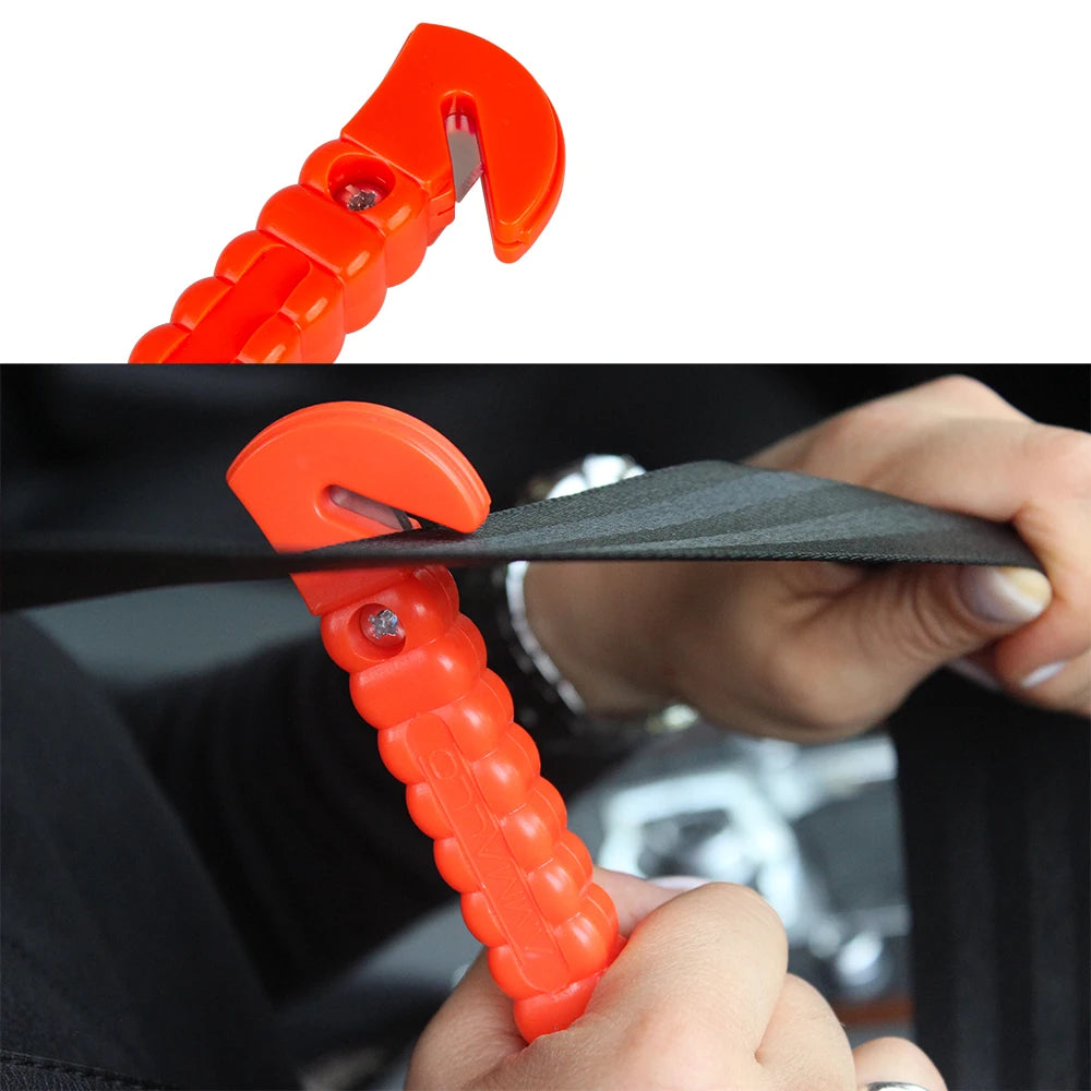 Caer Window Breaker Seatbelt Cutter 2-in-1 Emergency Car Glass Punch Hammer