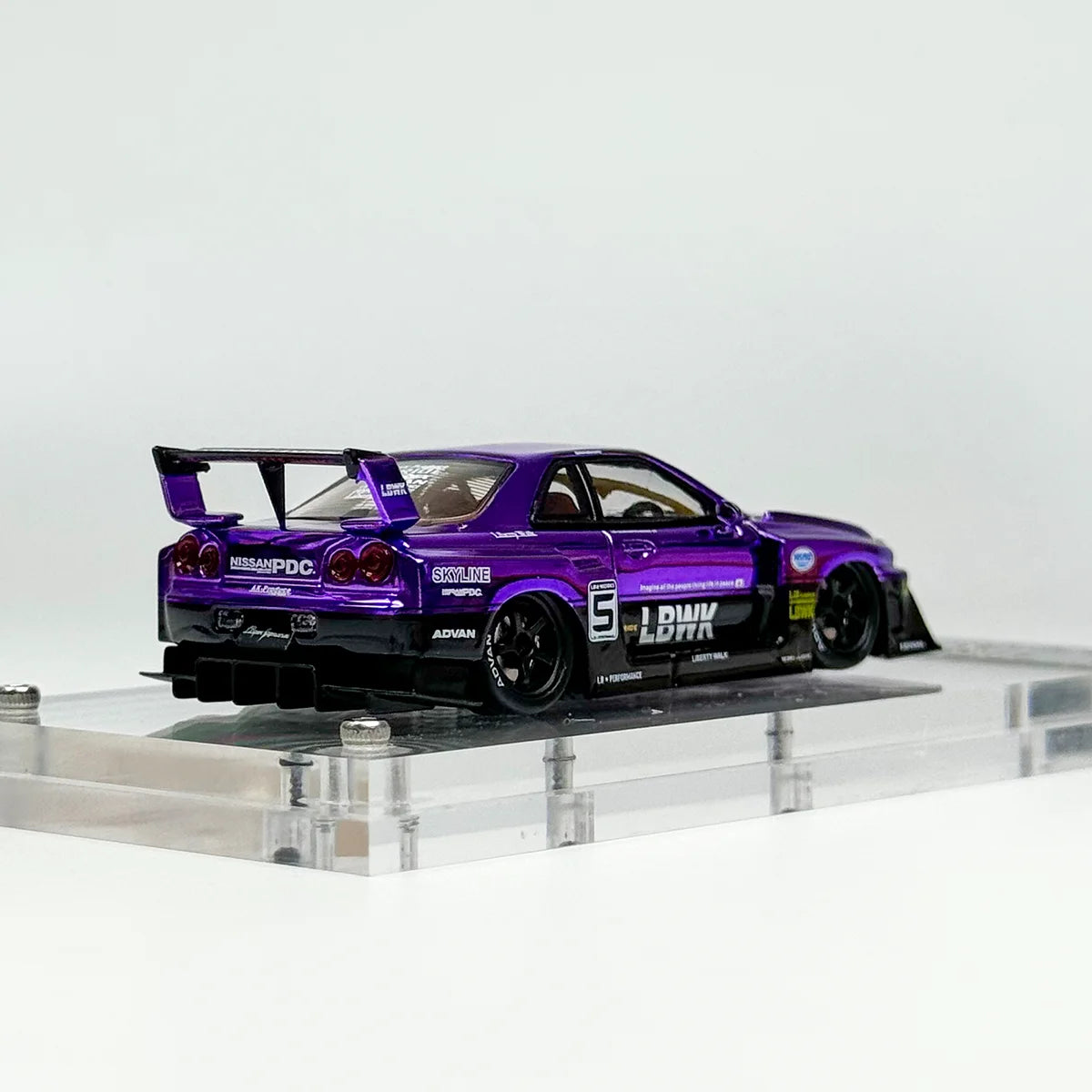 1/64 Skyline Gtr Er34 LBWK Purple Diecast