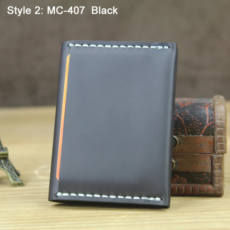 Luxury Handmade Genuine Leather Wallet Credit Card Holder Unisex