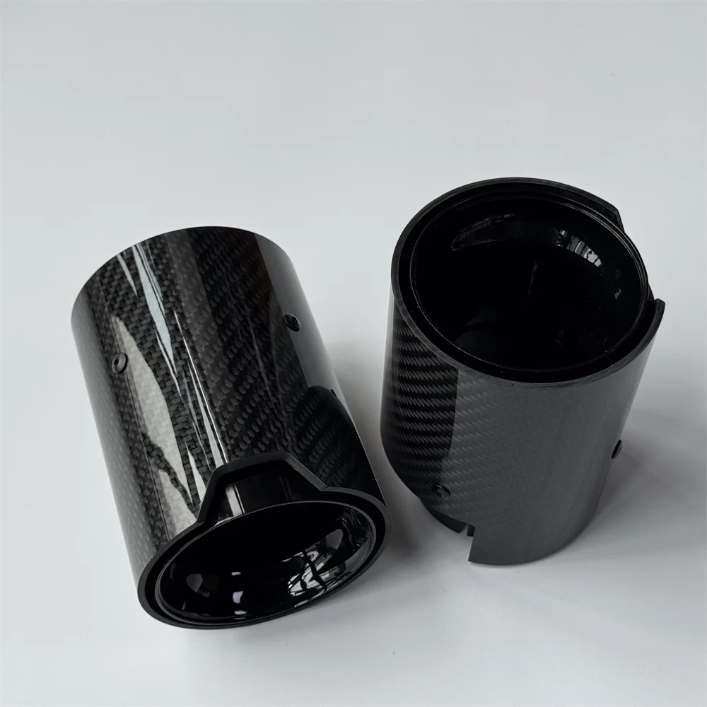 1Pcs M Performance Logo Glossy Black M2 M3 M4 M5 Carbon Exhaust Pipe Tip For M135i M235i M345i M240i M340i Tailpipe Muffler tips