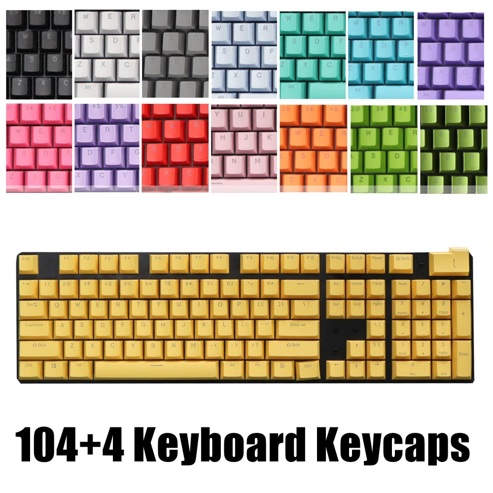 104pcs Mechanical Keyboard ABS Keycaps Blank Keycaps For Cherry MX PC Desktop Computer Key Cap Switches Keycap Keyboard