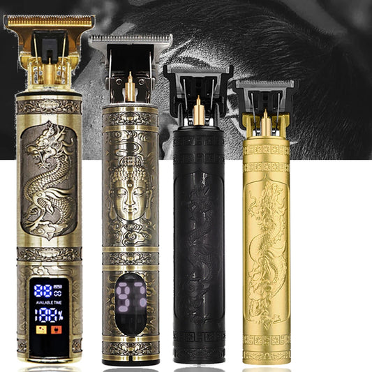 OHS Rechargeable Vintage T9 Cordless Hair Cutting Trimmer Machine Electric Shaver For Man