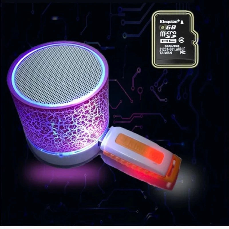 Universal Mini Bluetooth Speaker Wireless Speaker Colorful LED TF Card USB Subwoofer Portable MP3 Music Sound Column For Phones