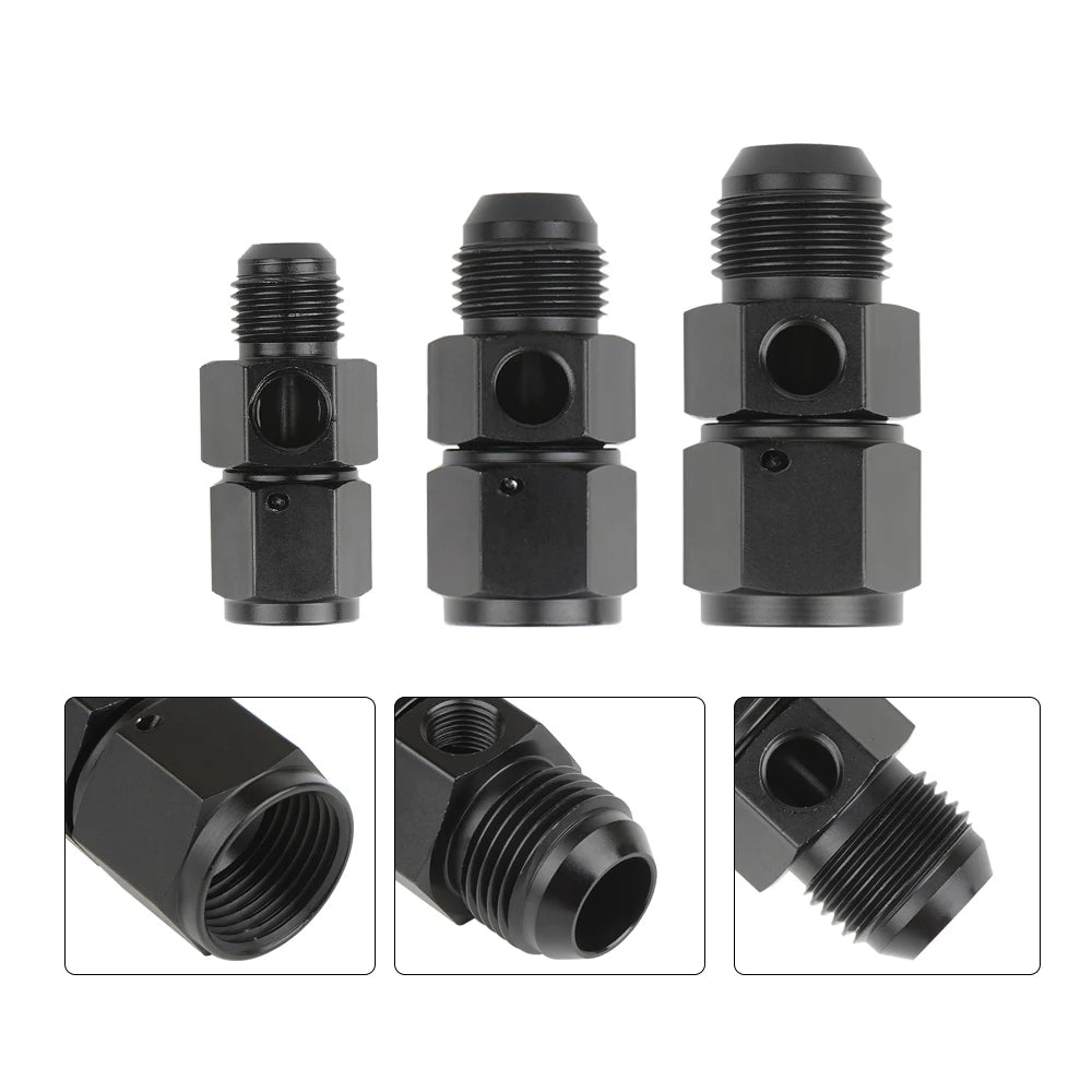 Universal Female To Male Flare Fuel Pressure Take Off Hose Pipe Adapter Fittings AN6/AN8/AN10 with 1/8 NPT Port
