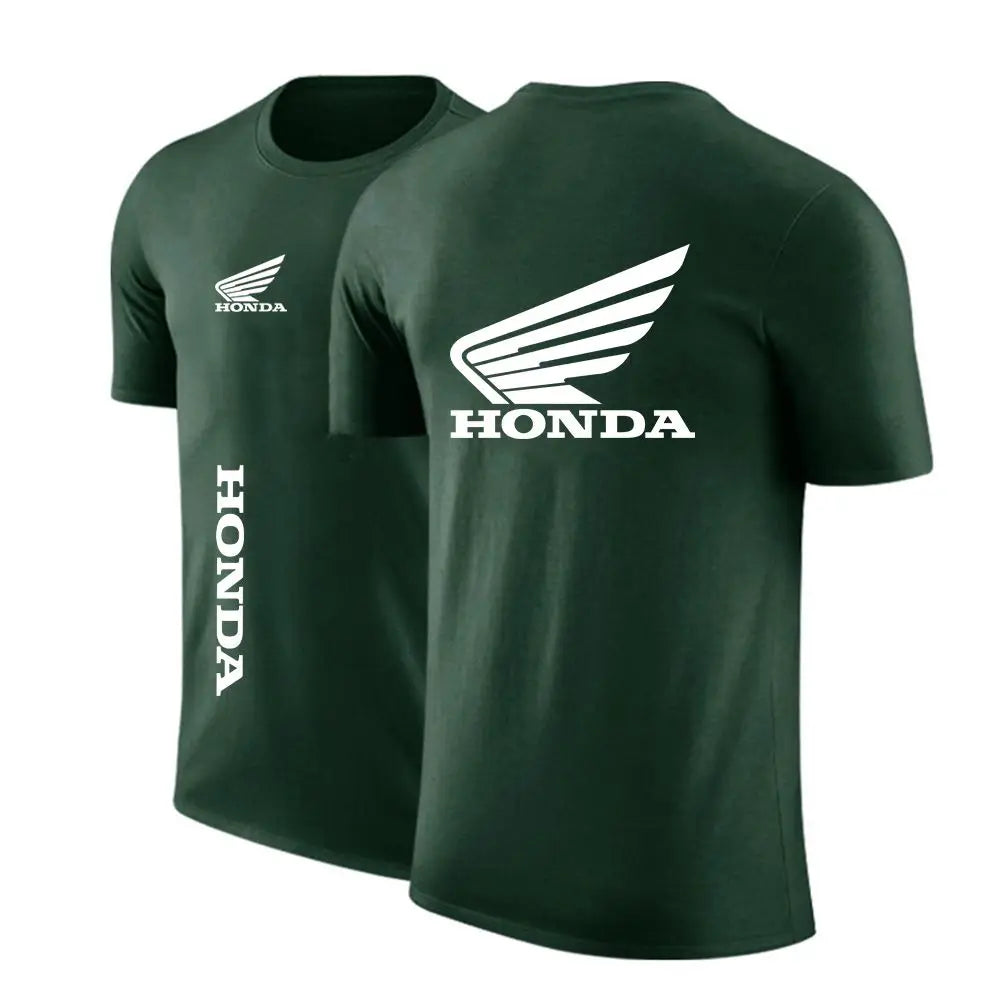 Honda Fashion New Summer Honda Car Logo Custom Crew Neck Punk Comfortable Printed Short Sleeve Casual Sweatshirt T-Shirt