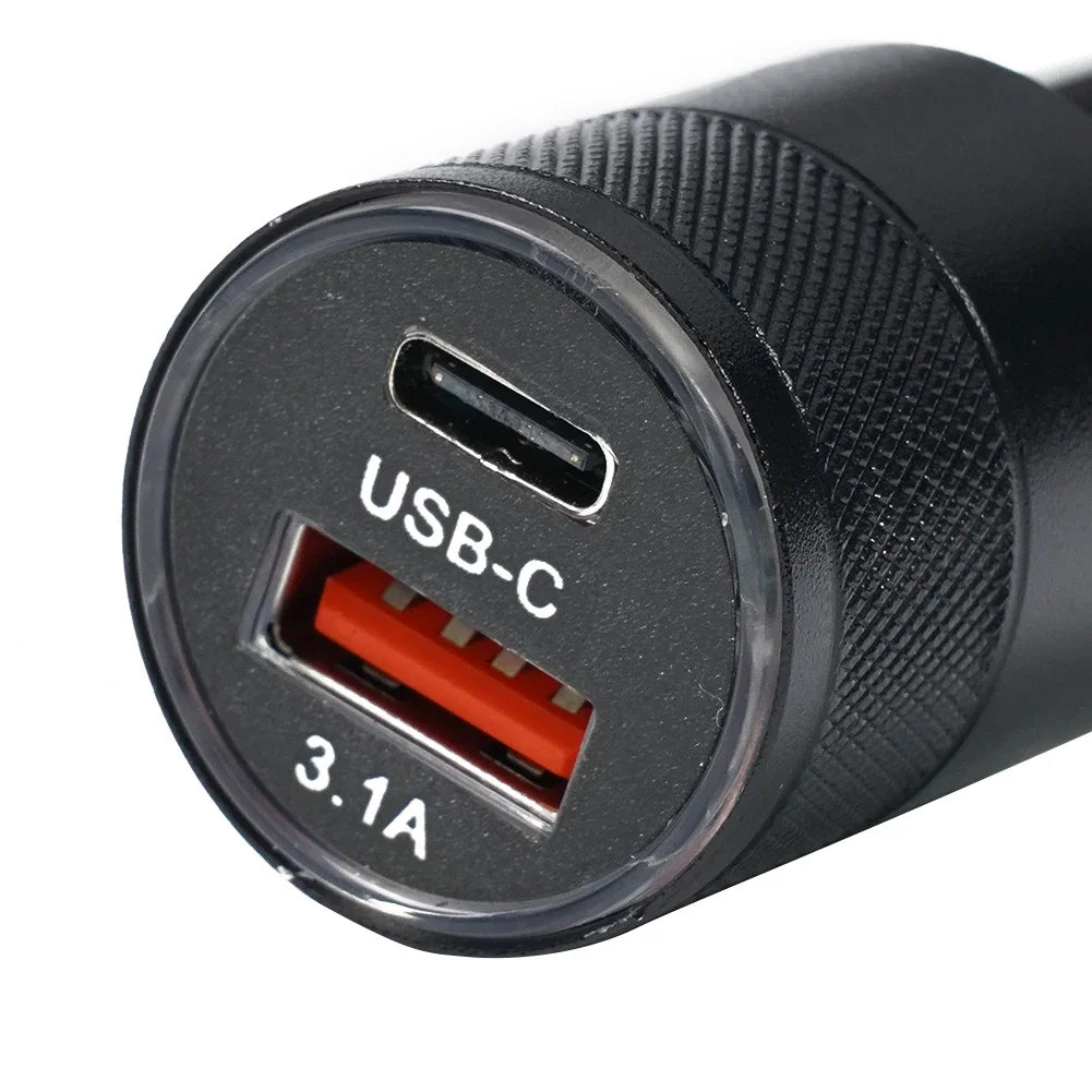 66W USB Car Charger 3.0 USB Type C Fast Charging Phone Adapter For Iphone Laptops Tablets