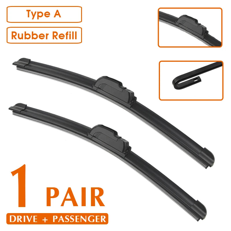 Wiper for Honda Civic 9 Hatchback Tourer Europe 2012-2016 Windshield Rubber Silicon Refill Front Window Wiper 26"+18" Accessories