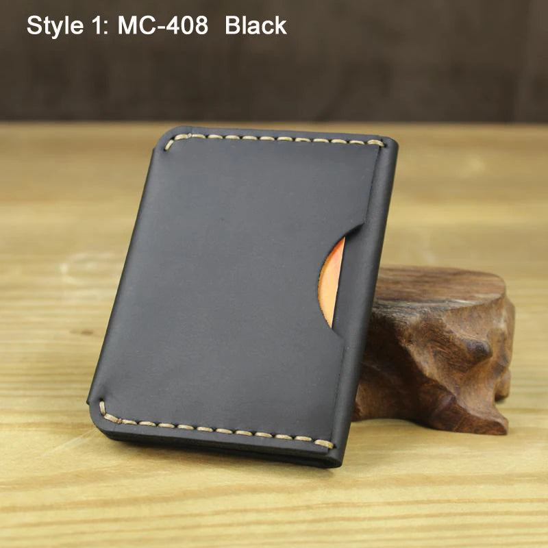 Luxury Handmade Genuine Leather Wallet Credit Card Holder Unisex