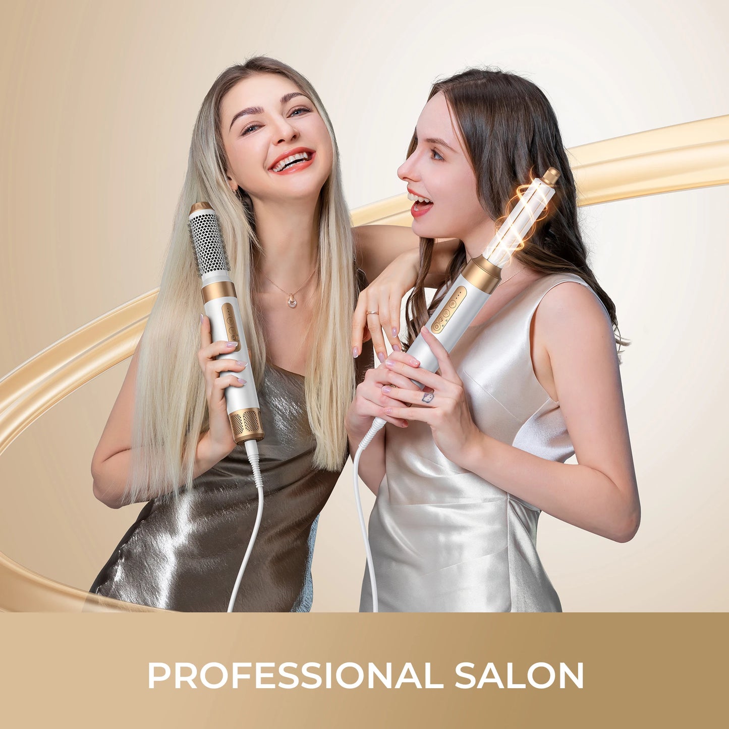 7 In 1 Hair Dryer Brush Brushless High Speed Hair Dryer with Diffuser Ionic Blow Dryer Hot Air Styling Comb Auto Hair Curler