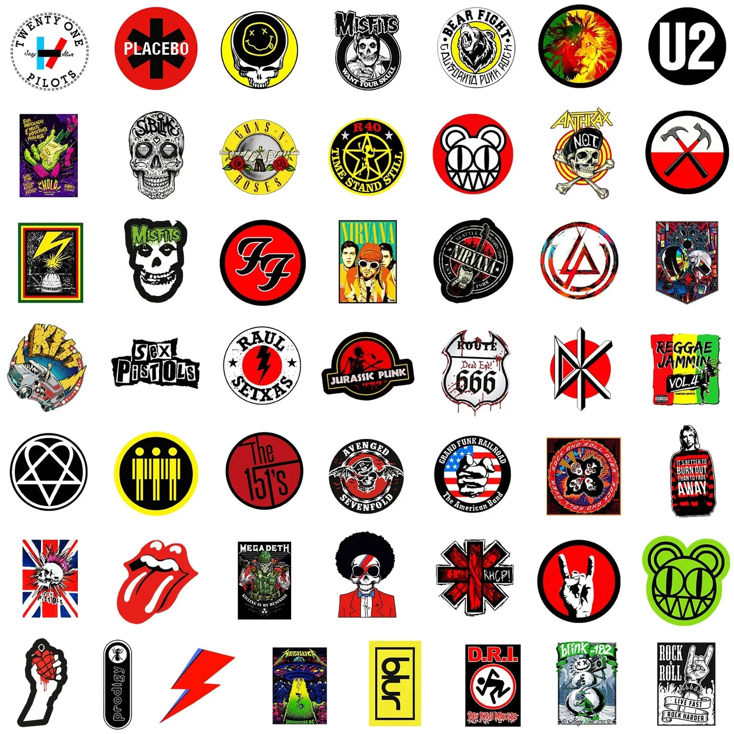 Rock Band Music Stickers Aesthetic Art Decal Collection