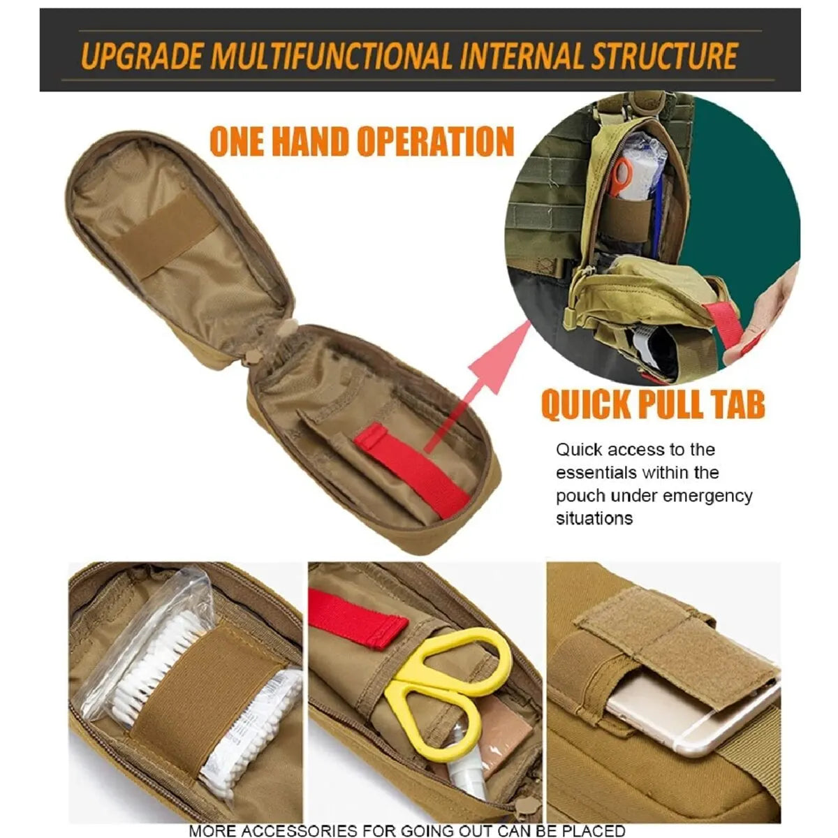 50611s-2 Tactical EMT First Aid Kit Pouch Bag