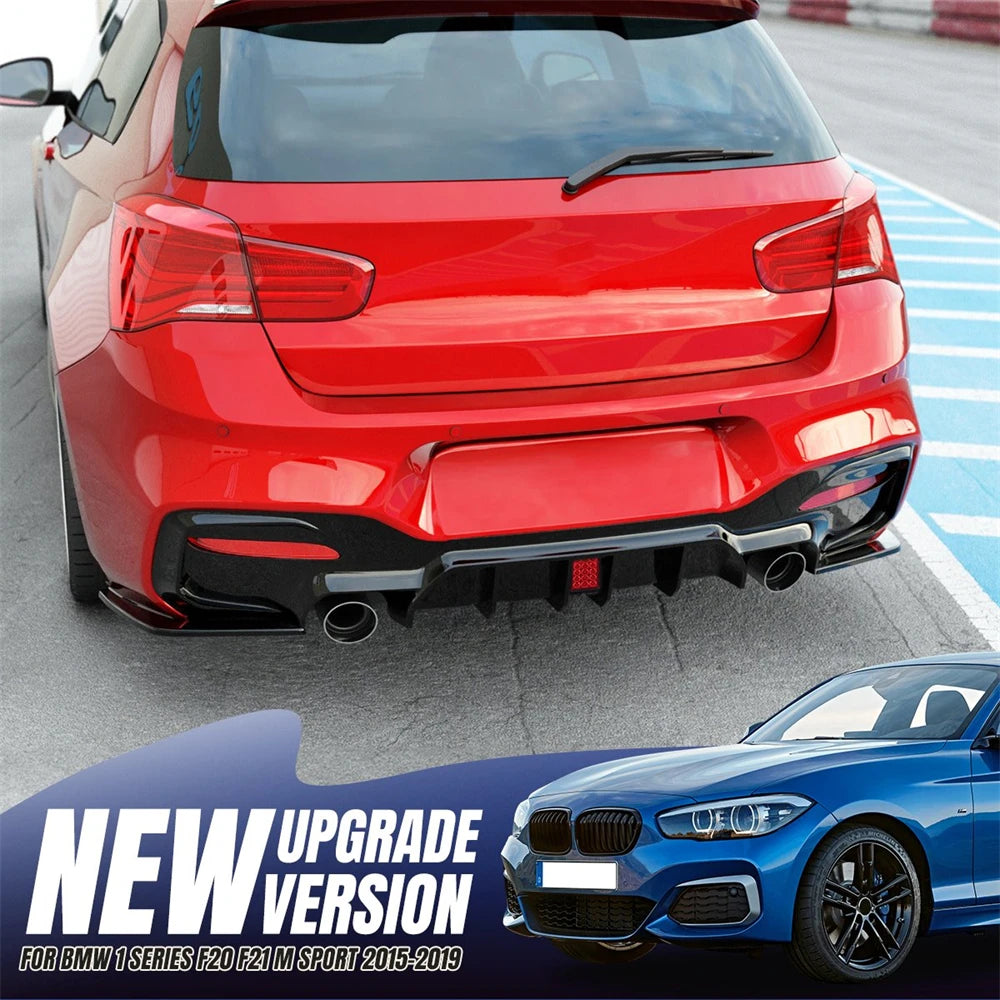 BMW Rear Bumper Lip Diffuser With LED Rear Spoiler For BMW 1er M Sport F20 F21 M135i M140i Fits BMW BMW E92 E93 335I Accessories HOT
