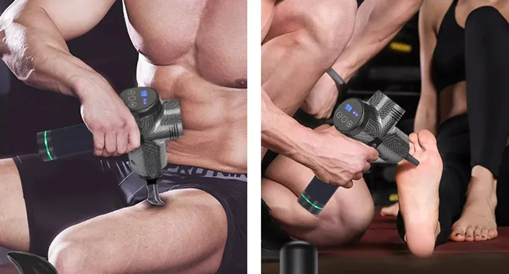 Massage Gun Electric Percussion Pistol Massager Body Neck Back Deep Tissue Muscle Relaxation Pain Relief Fitness