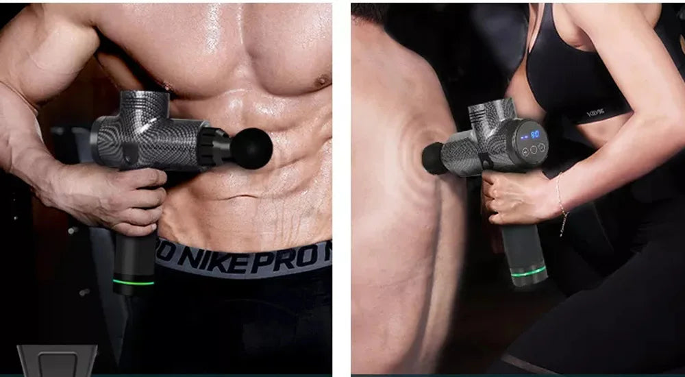 Massage Gun Electric Percussion Pistol Massager Body Neck Back Deep Tissue Muscle Relaxation Pain Relief Fitness