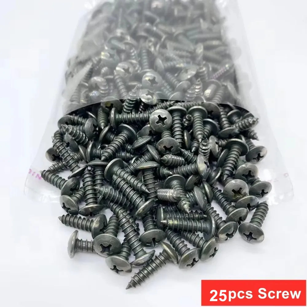 100Pcs-10Pc Mixed Car Metal Screw Fastener Clip U-Type Clip Anti-rust Protection