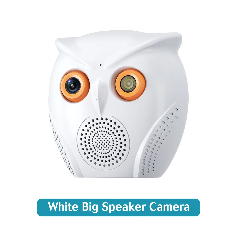 PEGATAH Owl Shape HD 5MP WiFi Camera Indoor Security Protection Cam CCTV Color Night Vision Monitor Two Way Audio Cam ICSEE APP