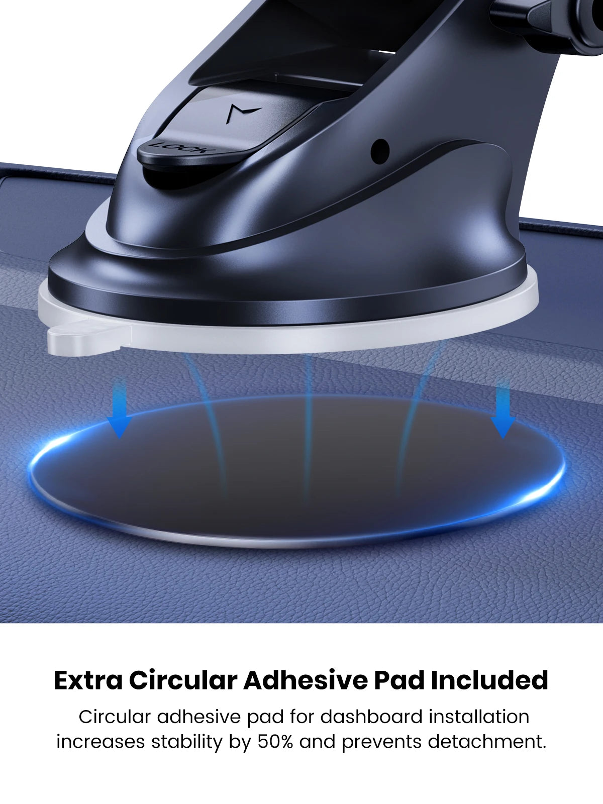 TOPK Car Phone Holder 4 in 1 Super Stable Car Phone Mount for Car Dashboard/Windscreen/Air Vent Compatible with All Mobile Phone