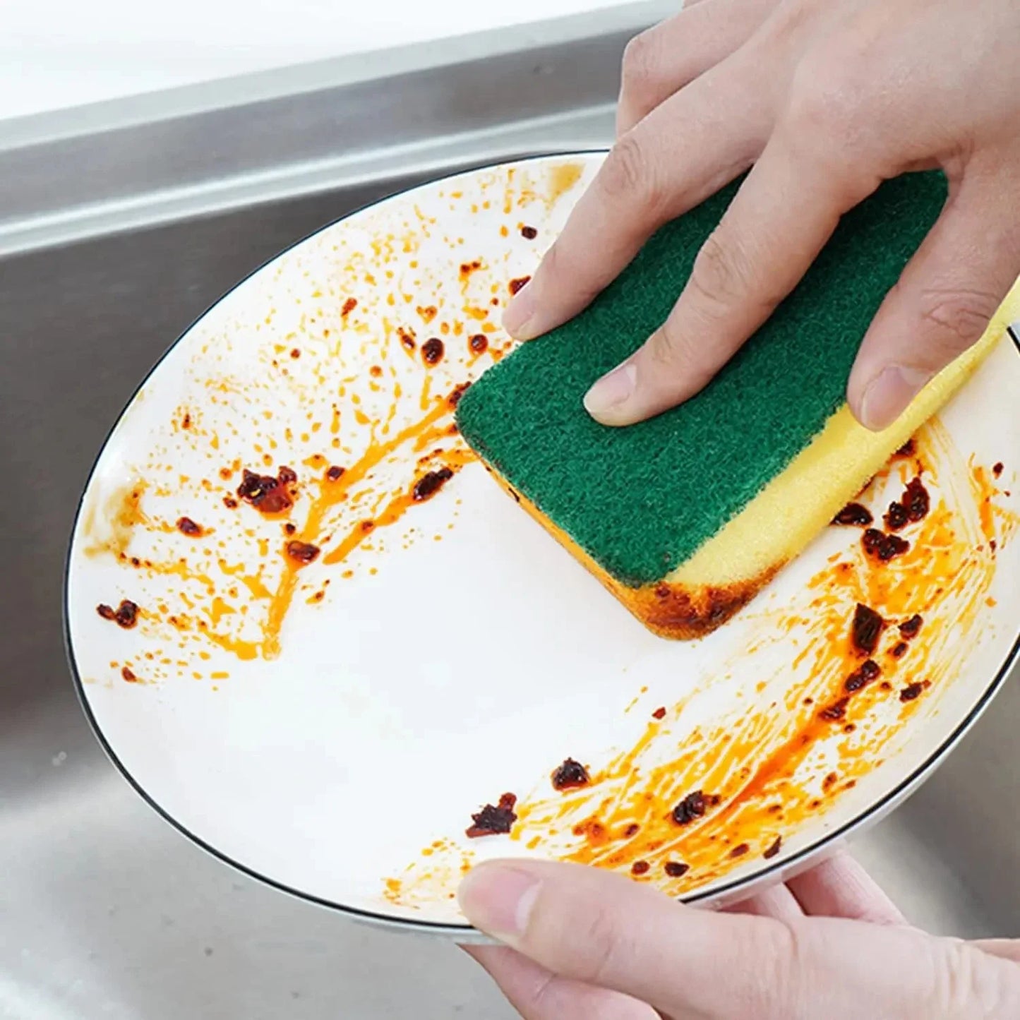 Highly absorbent double-sided sponge magic cleaning