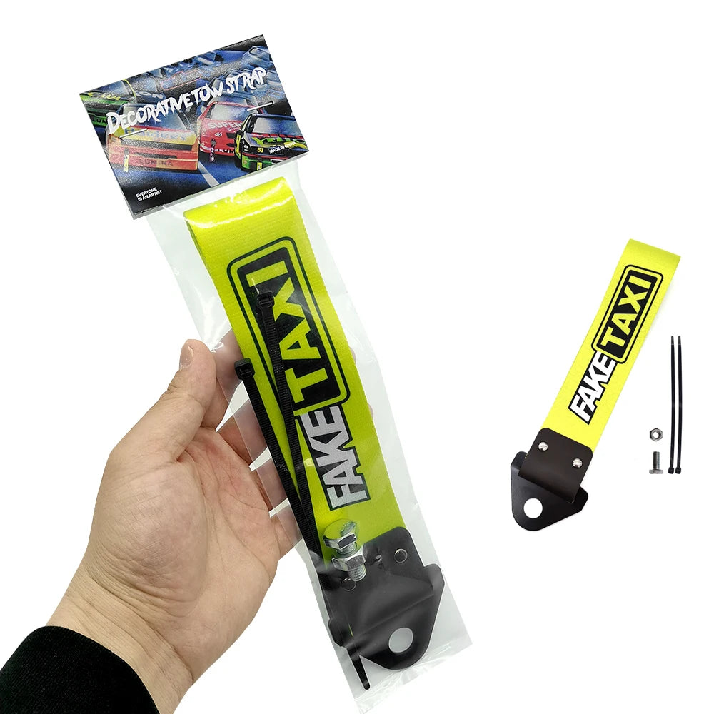 Newest JDM Racing Car styling Car Ropes Hook Individual Decoration Hokkaido Towing Strap Initial D Tow Strap Auto Accessories