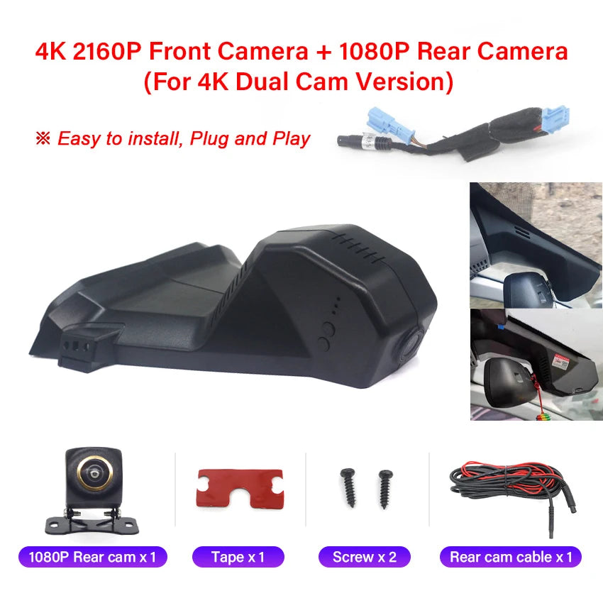 Dashcam For Peugeot 5008 GT II SUV 3008 2018-2023 For DS7 Crossback 2018-2019 For Citroen C5 hybrid 2019-2023 Car DVR Dash Cam