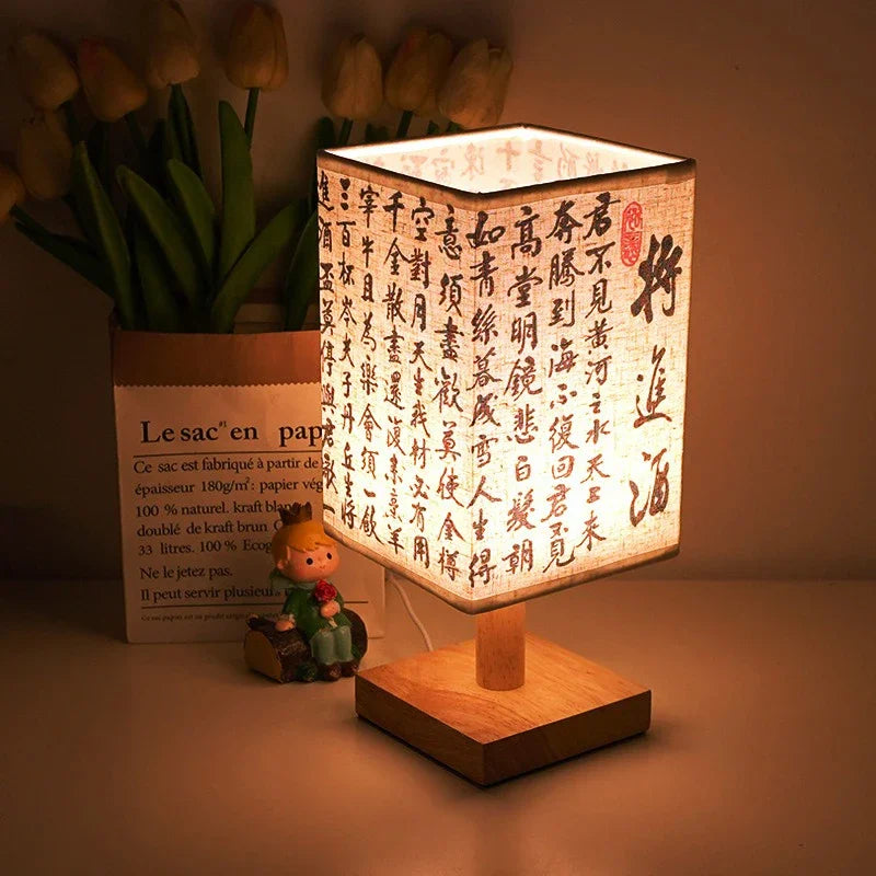 LED Decoration Chinese Table Lamp Simple Dimmable