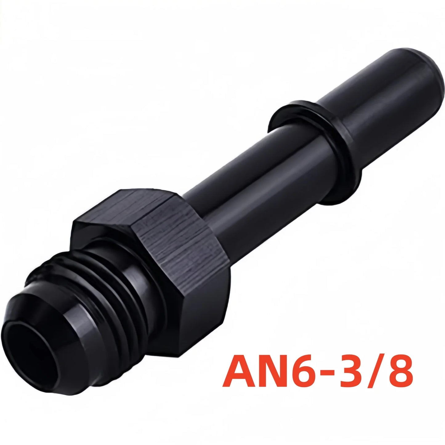 1Pcs Quick Connect 6AN AN6 Male To 3/8", 5/16" AN8 8AN Quick Disconnect Male Push On EFI Fitting Fuel Adapter Aluminium Black