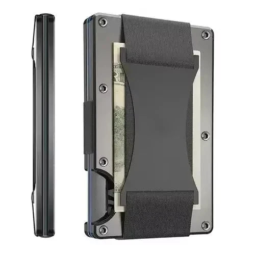 Forged Carbon Fiber Minimalist Slim Wallet RFID shield Unisex