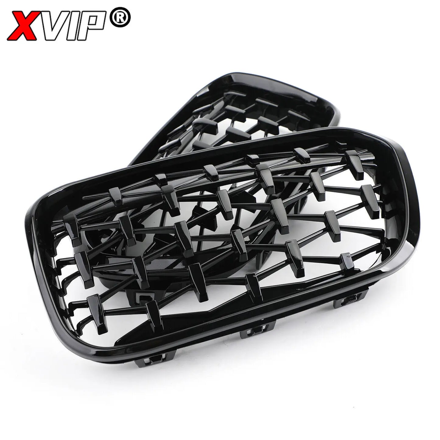 BMW Front Bumper Kidney Grille Racing Grills For BMW 1 Series F20 F21 2015-2019 Replacement Double Slat Gloss Black Grilles