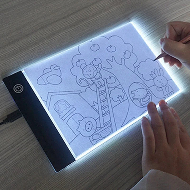 Led Drawing Copy Pad Table Animation Painting Educational Toys 3 Level Dimmable Board Gift Adjustable Light Notepad For Children