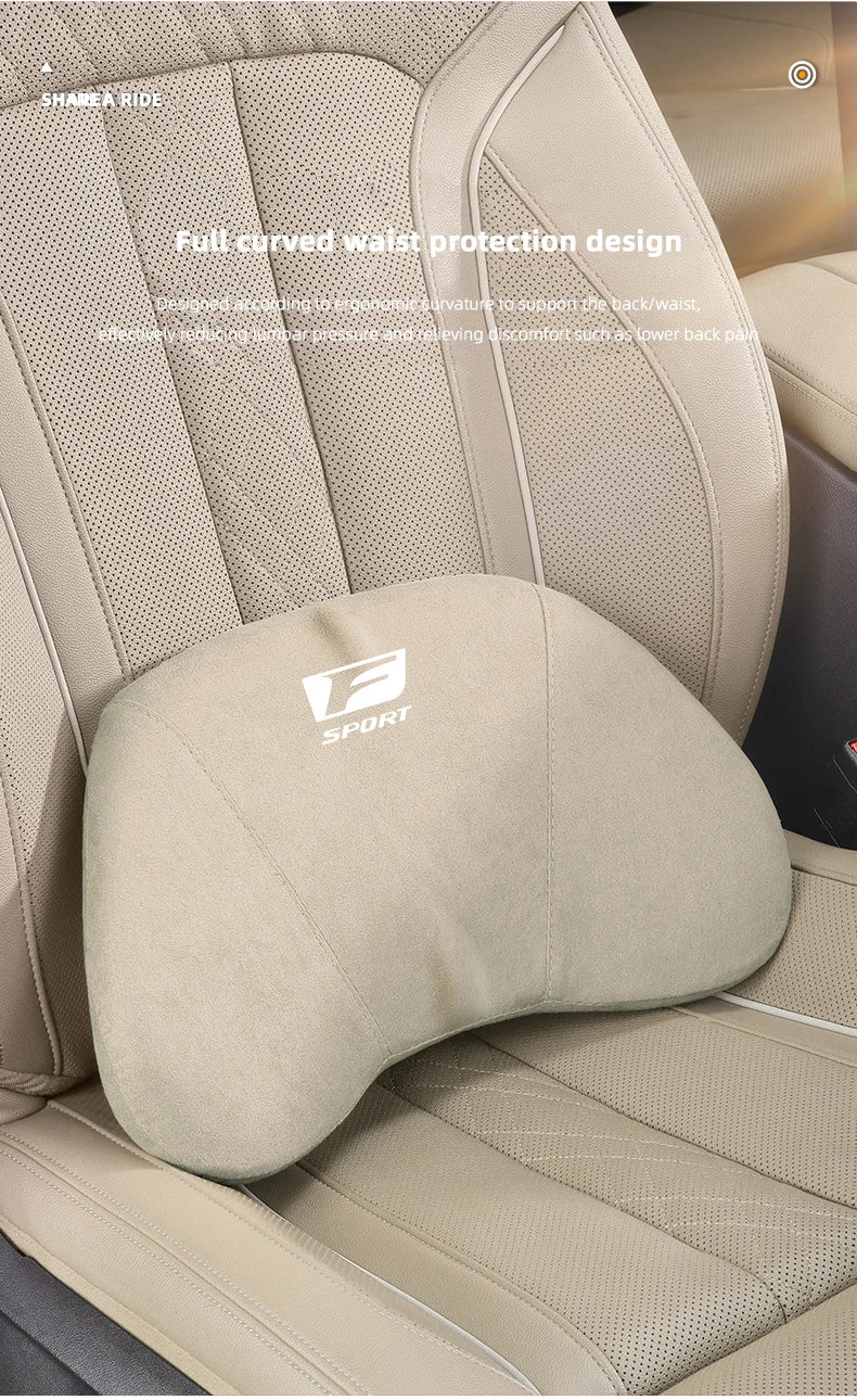 Lexus F-Sport Suede Headrest Memory Cotton Neck Pillow For Lexus ES300 RX330 RX300 GS300 IS250 IS200 CT200h IS300 NX RX LX GX GS