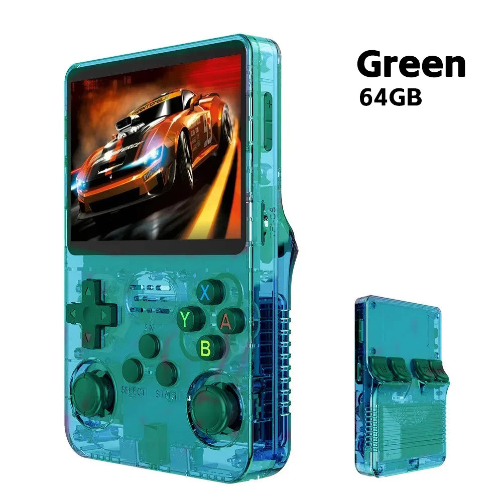 R36S Retro Handheld Video Game Console Linux System 3.5 Inch IPS Screen Portable Player 64GB
