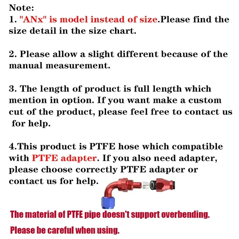 Engine Pipe Brake Tube 304 Stainless Steel Braided 1-6M(3.2-19.6FT) 3AN 4AN 6AN 8AN 10AN E85 PTFE Fuel Hose Oil Gas Cooler Line
