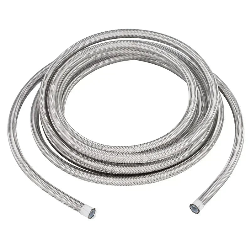 Engine Pipe Brake Tube 304 Stainless Steel Braided 1-6M(3.2-19.6FT) 3AN 4AN 6AN 8AN 10AN E85 PTFE Fuel Hose Oil Gas Cooler Line