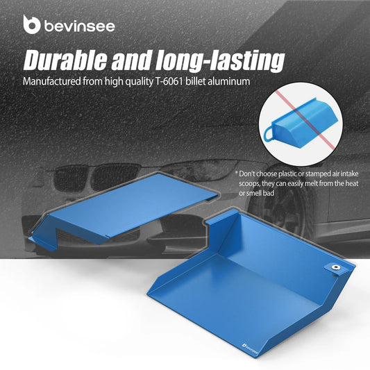 QT BEVINSEE Aluminum Air Intake Scoops For BMW 3 Series E92 323i 325i 328i 330i 335i 335d 2010-2013, Not for M3