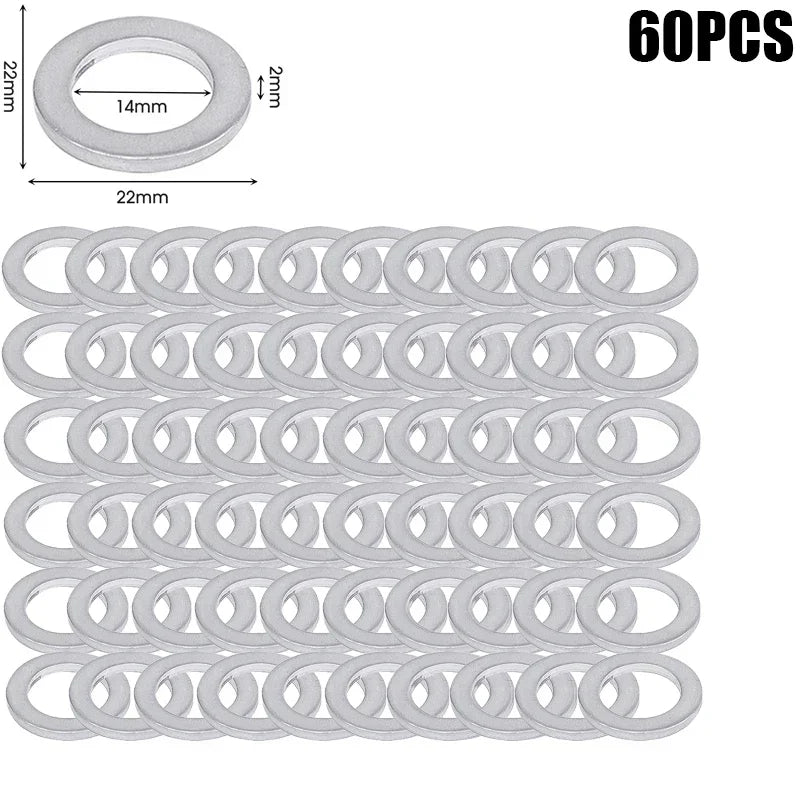 Honda Accord Aluminium Oil Drain Seal Gasket 14 mm I.D. Screw Washers For Honda Accord CR-V CR-Z 9410914000 94109-14000