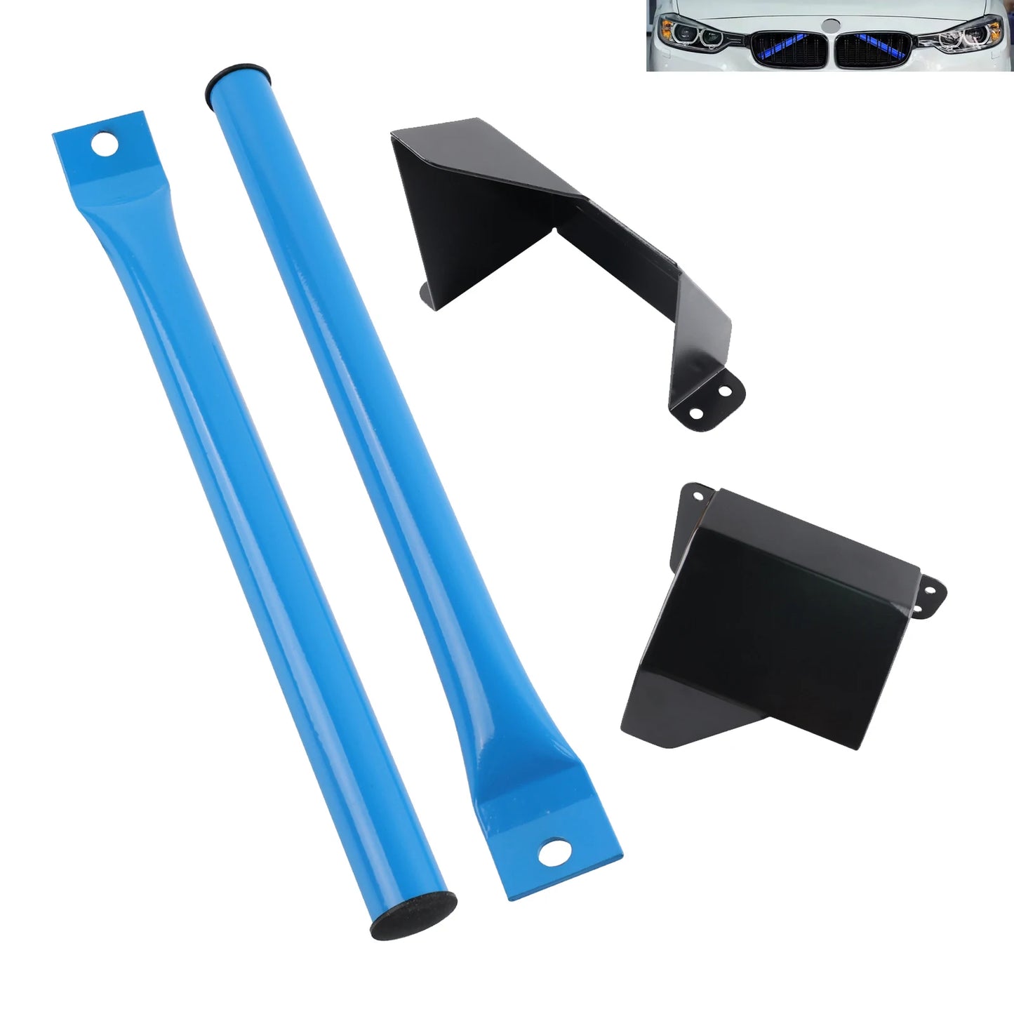 QT Dynamic Air Intake Scoops & Grill Bar V Brace Red BLACK For BMW E90 N52 N54 N55