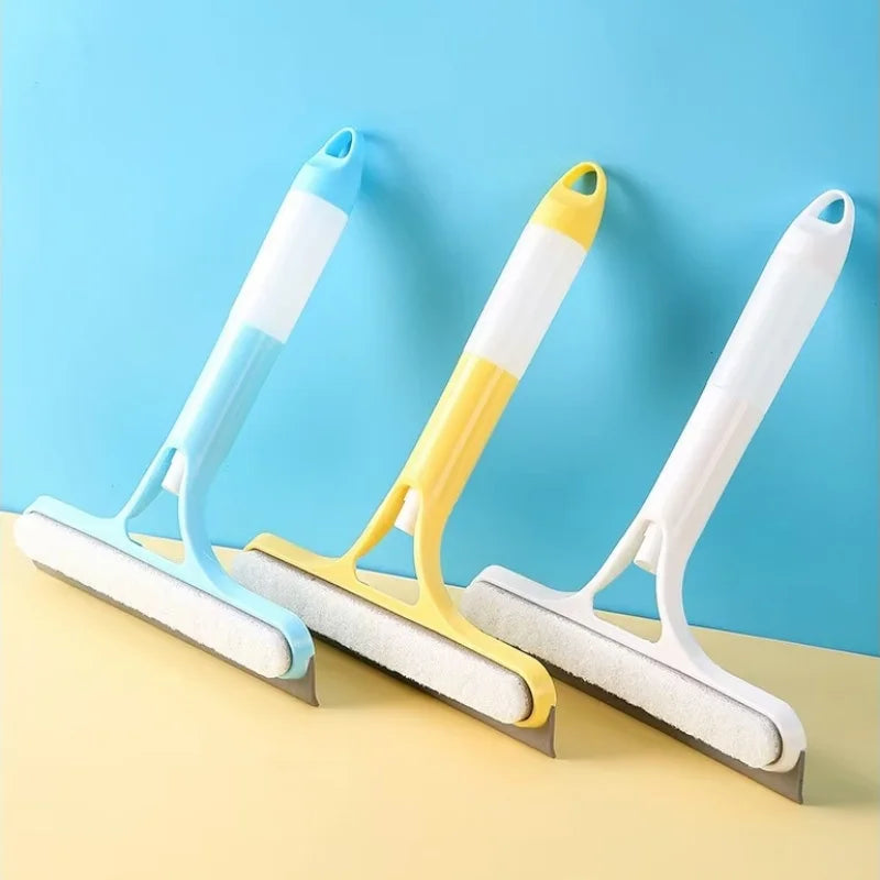 Double Sided Window Cleaner for Car and Bathroom Mirror Wiper Soap Spray Dispenser Tool