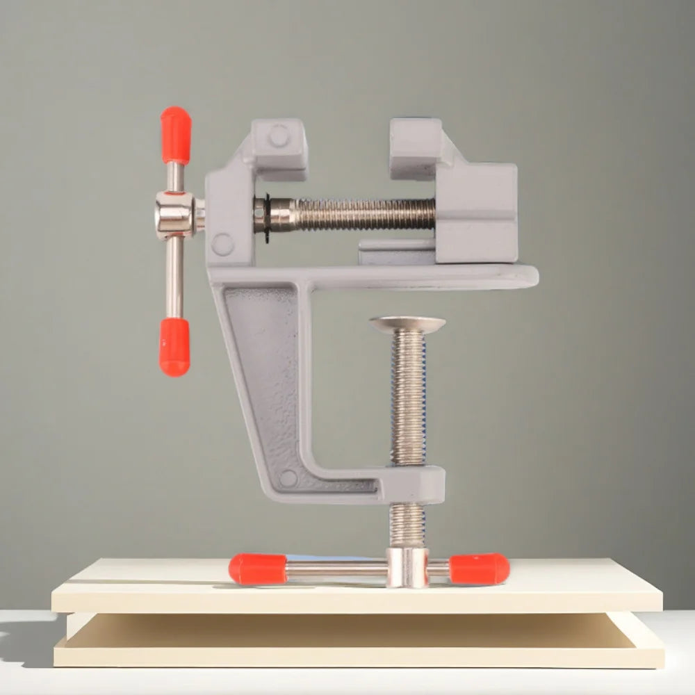 Mini Bench Vise Muliti-Funcational 3.5&quot Aluminum Miniature Small Jewelers Hobby Clamp On Table Flat Pliers Tool Vice