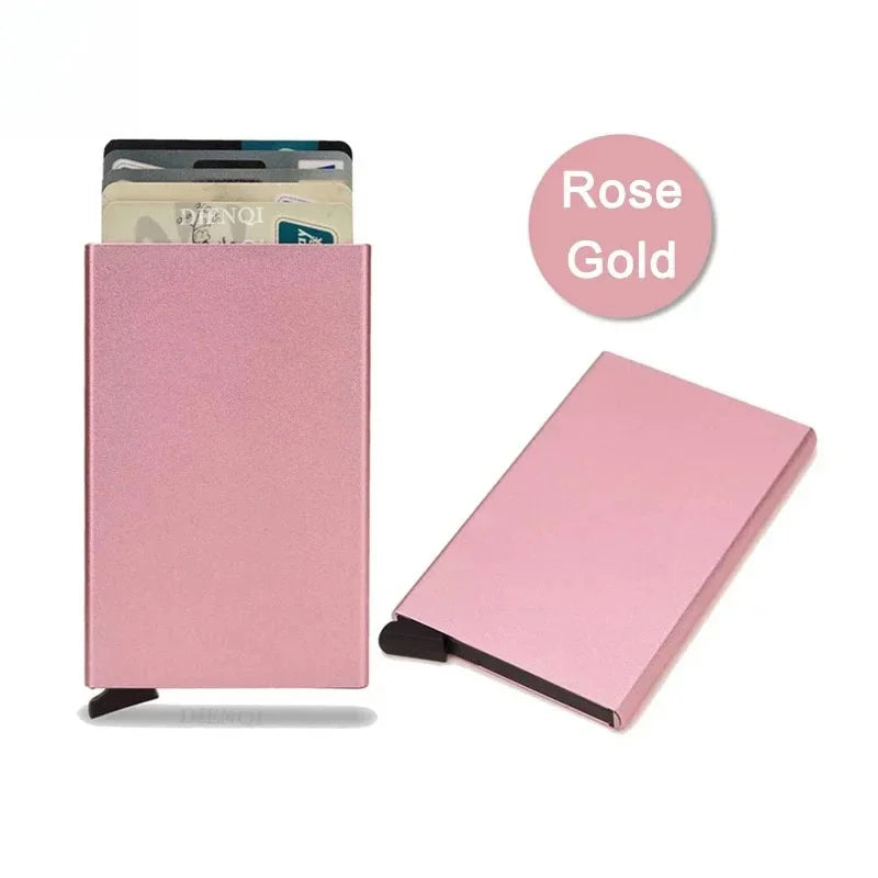RFID Blocking Wallet Card Holder Metal Thin Slim Pop Up Minimalist Unisex