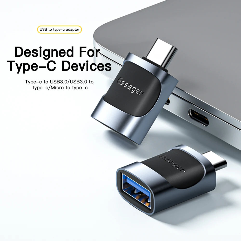 Essager USB 3.0 To Type C OTG Adapter USB A Type C Male To Micro Type C USB A Female Converter For Laptops