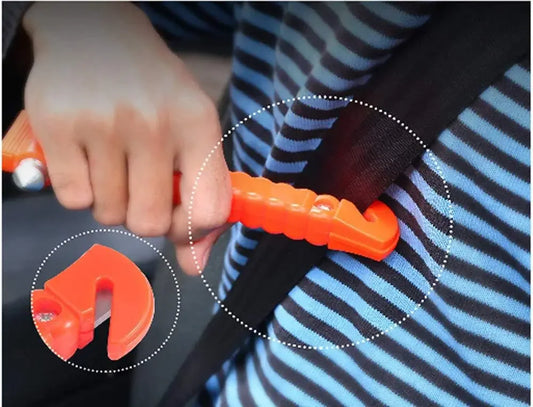 Car Safety Hammer Seat Belt Cutter 2-in-1 Emergency Break Window Glass Punch Survival Life Rescue Tools
