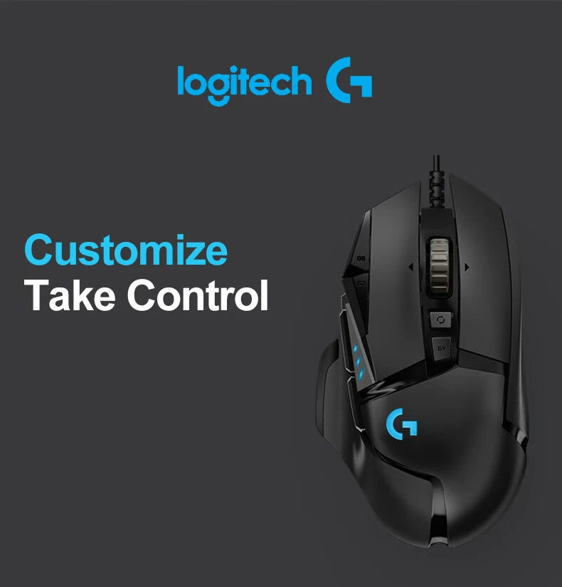 Logitech G502 HERO G502X PLUS Gaming Mouse RGB Ergonomic Adjustable Weight High Performance  E-Sports Gaming Mouse For PC Gamer