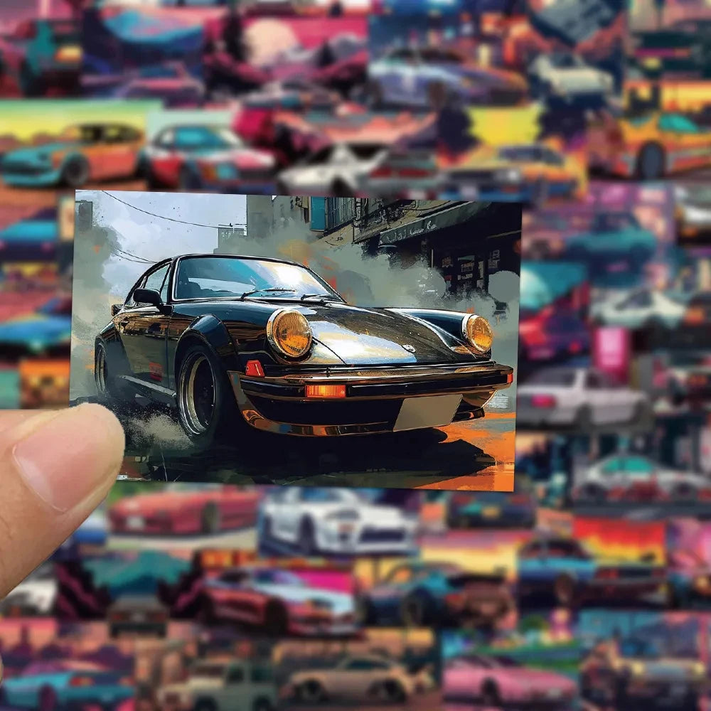 10/30/50pcs Japanese JDM Retrofit Racing Stickers Car Laptop Waterproof Sticker Decals