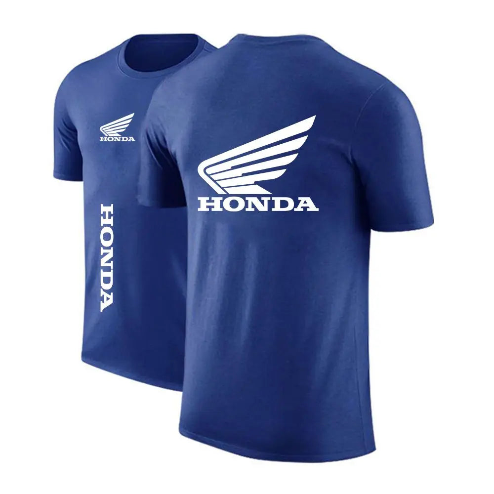 Honda Fashion New Summer Honda Car Logo Custom Crew Neck Punk Comfortable Printed Short Sleeve Casual Sweatshirt T-Shirt
