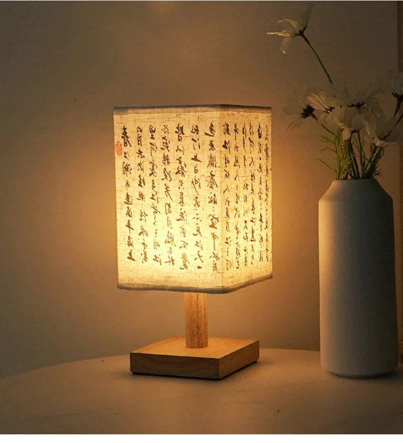 LED Decoration Chinese Table Lamp Simple Dimmable