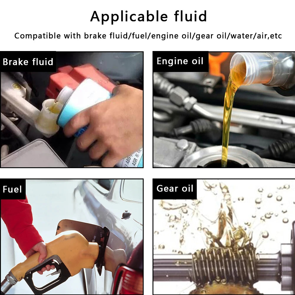 Aluminum Straight AN6/8/10 Male To 5/16" AN6 Male To 3/8" Tube Hose Fitting Adapter Fuel Hard Line Pipe Black Anodized