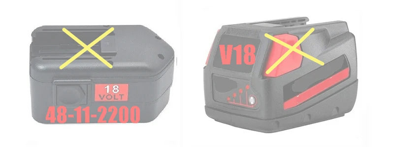 Portable Work Lamp Torch Spotlight LED Light Dual-USB Charging Port Power Bank Adapter Converter for Milwaukee 18V Battery