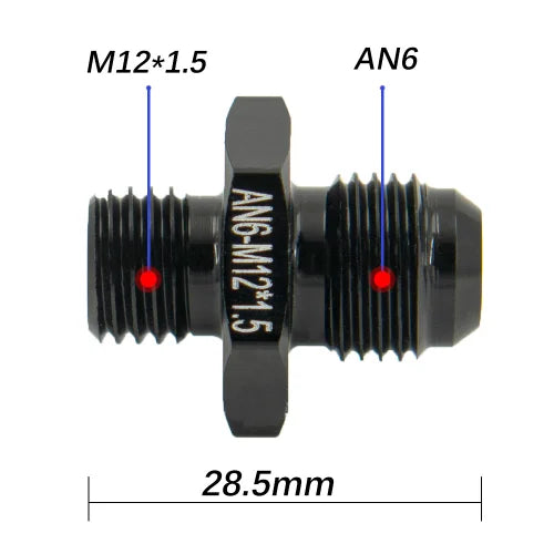 1Pcs Aluminum Alloy AN6/AN8/AN10/AN12 to AN/M14/M16/M18x1.5 Metric Fuel Hose Adapter Pipe Thread Fitting for Oil Cooler System