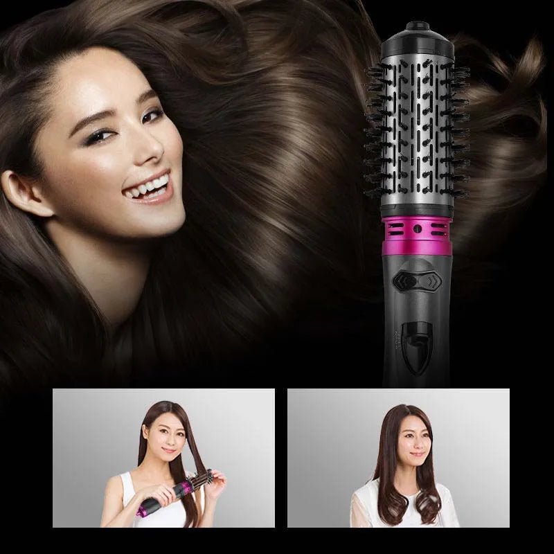 Multifunctional 3 In 1 Hot Air Brush Automatic Rotating Curler Round Rotating Rotating Hair Brush Hot Air Dryer Volumizer Styler